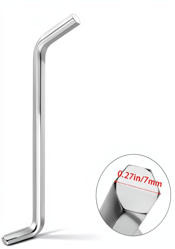 Triwenve Garbage Disposal Wrench Alloy Steel Silver GDW-01-3