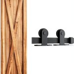 SMARTSTANDARD Rustic Black Sliding Door Hardware-0