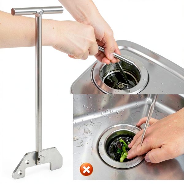 EZYPAK Garbage Disposal Unjamming Wrench Silver Mechanical-6