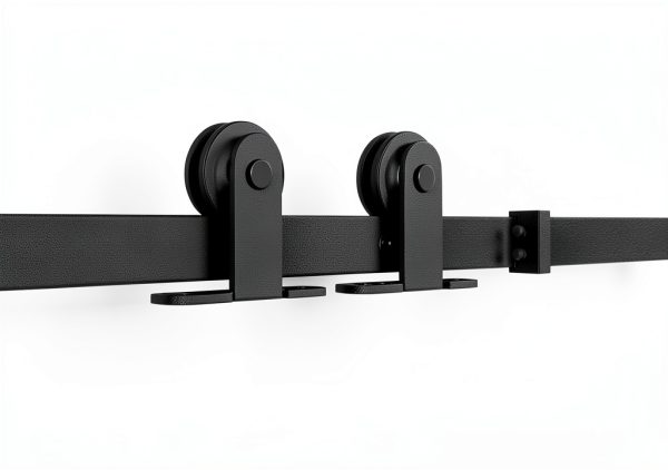 SMARTSTANDARD Rustic Black Sliding Door Hardware-5