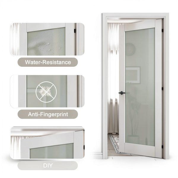CRUTOP 36'' x 80'' Solid Core MDF French Door Panel-5