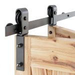 SMARTSTANDARD Bifold Barn Door Hardware Kit Matte Black-0