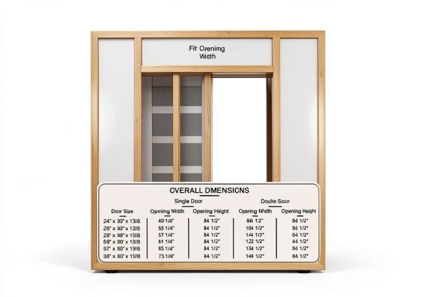 CRUTOP Pocket Interior Door White MDF Mirror-5