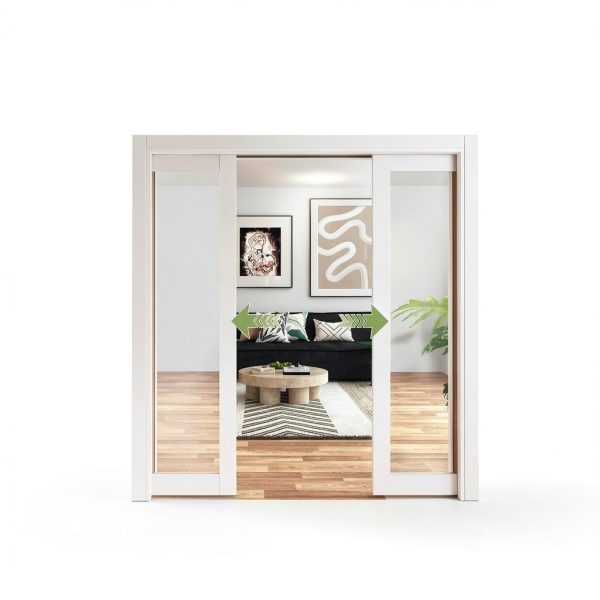 JUBEST White Pocket Door Modern Wood Design-5