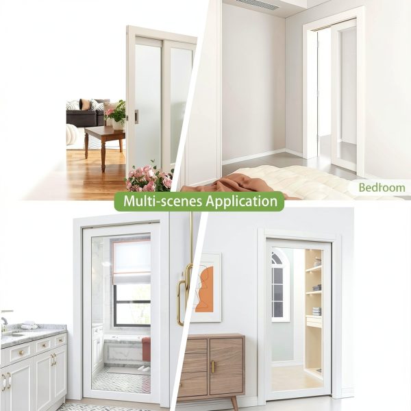 JUBEST White Pocket Door Modern Wood Design-6
