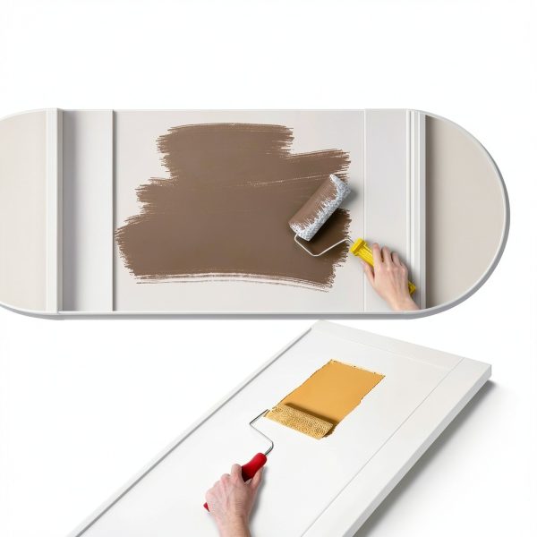 CRUTOP Pocket Interior Door White MDF Mirror-7