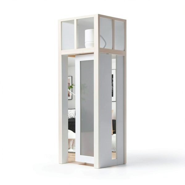 JUBEST Pocket Door White Modern Sliding Door-3