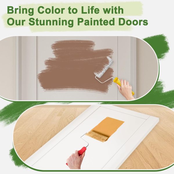 CRUTOP White Pocket Interior Doors 36'' x 80'' Double Doors-7