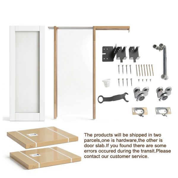CRUTOP Pocket Interior Door White MDF Mirror-6