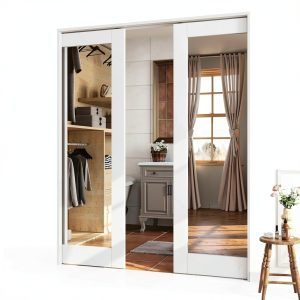 CRUTOP Pocket Interior Door White MDF Mirror-0