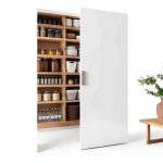 Barnsmit Concealed Sliding Barn Door White 36x84 Aluminum HDF Modern-0