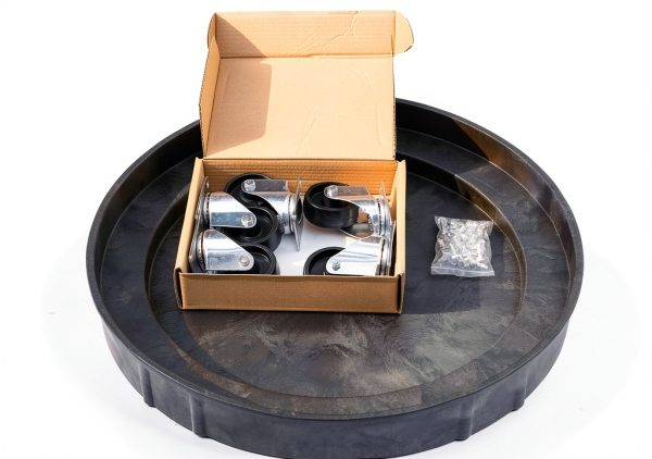 ELAFROS Plastic Drum Dolly 30/55 Gallon 900lb Capacity Black-7