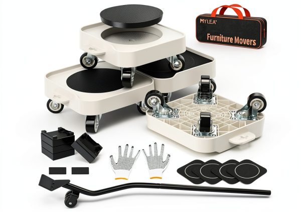 Furniture Dolly MYUEA Movers with Removable Pad and Non Slip Wheels-0