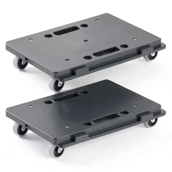 VEVOR Furniture Moving Dolly, 16 x 11in 500 lbs Capacity Furniture Movers Dollies 4 Wheels, Portable Moving Rollers Heavy Duty, Interlocking Small Flat Dolly Cart for Heavy Furniture, 2 Pack, Black-0