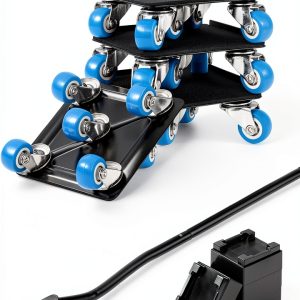 Heavy Duty Furniture Moving Tool Set Shnbxtnd 5-Wheel Dolly Blue-0