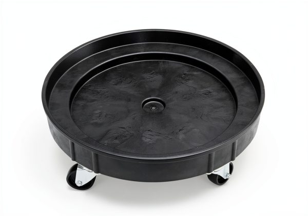 ELAFROS Plastic Drum Dolly 30/55 Gallon 900lb Capacity Black-1