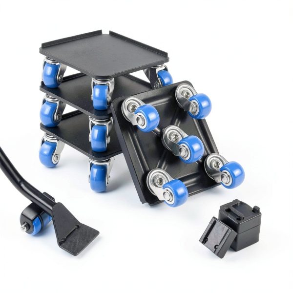 Heavy Duty Furniture Moving Tool Set Shnbxtnd 5-Wheel Dolly Blue-4