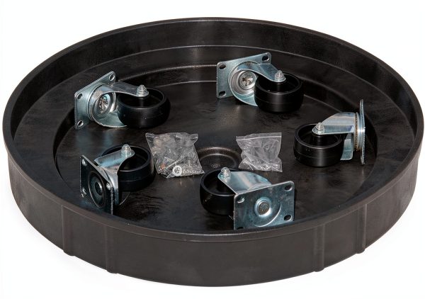 ELAFROS Plastic Drum Dolly 30/55 Gallon 900lb Capacity Black-3