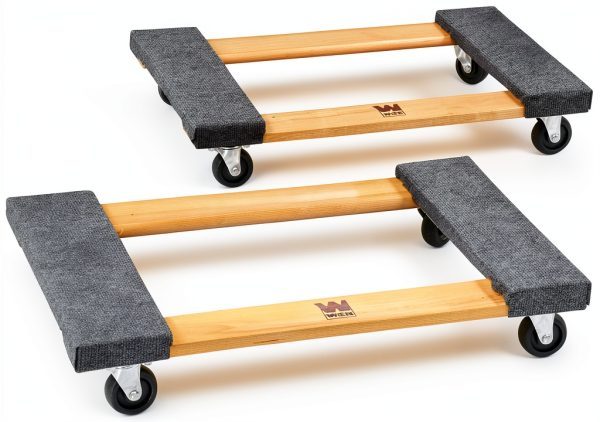 Furniture Moving Dolly WEN 2 Pack 18x30 Hardwood with 1320 lb Capacity-0