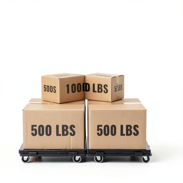 VEVOR Furniture Moving Dolly, 16 x 11in 500 lbs Capacity Furniture Movers Dollies 4 Wheels, Portable Moving Rollers Heavy Duty, Interlocking Small Flat Dolly Cart for Heavy Furniture, 2 Pack, Black-5