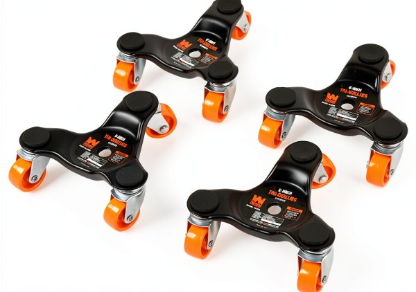 WEN DL6300 6-Inch Furniture Moving Tri-Dolly Set 4 Pack Black-0