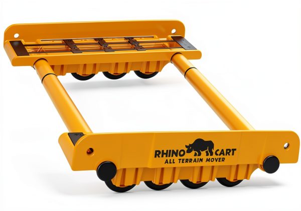 Rhino Cart Terrain Mover Duty Dolly 2000lb Load 46in Expand Yellow-0