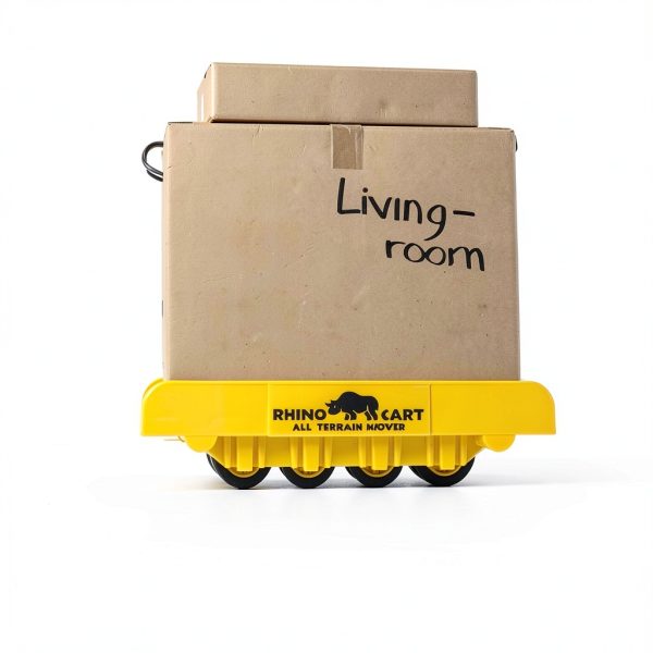Rhino Cart Terrain Mover Duty Dolly 2000lb Load 46in Expand Yellow-6