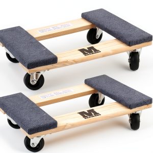 Hardwood Furniture Moving Dolly MaxWorks 50856 18x12 Natural Two Pack-0