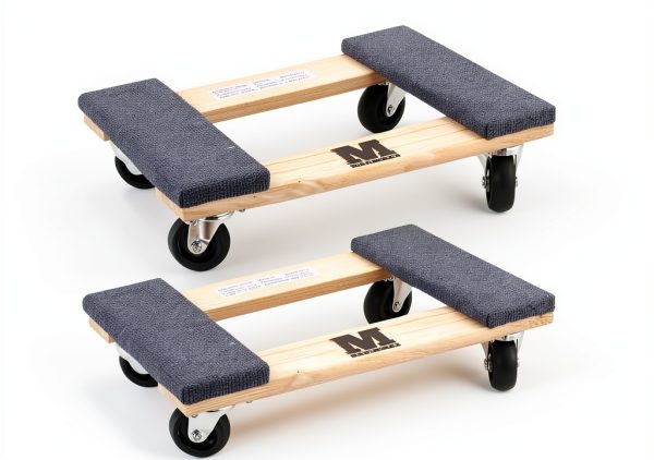 Hardwood Furniture Moving Dolly MaxWorks 50856 18x12 Natural Two Pack-0