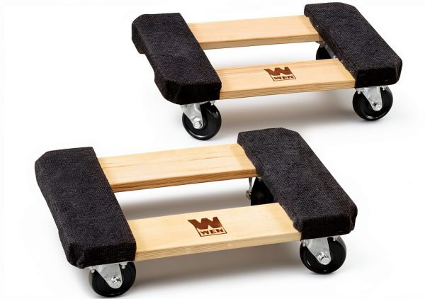 Furniture Dolly WEN 721218 12x18 Hardwood 2-Pack 1000 lbs Capacity-0